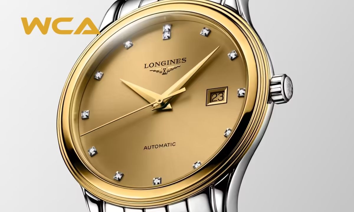 Mặt số và kim đồng hồ Longines được hoàn thiện tinh xảo, logo cùng cọc số sắc nét, bố cục cân đối