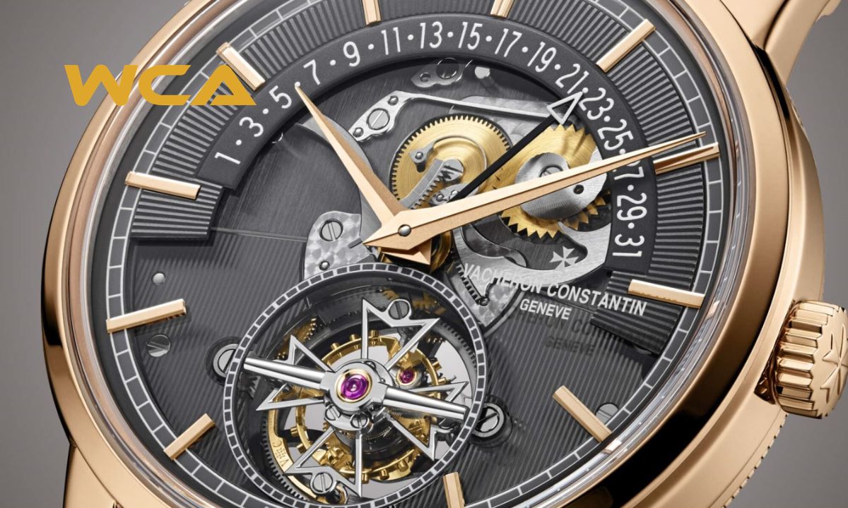 Mặt số Vacheron Constantin chính hãng có bố cục cân đối, họa tiết và cọc số hoàn thiện tinh xảo